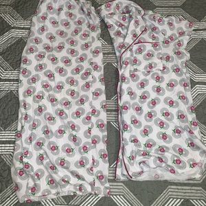 Pajama Set - Short Sleeve Top w/ Carpi Bottoms